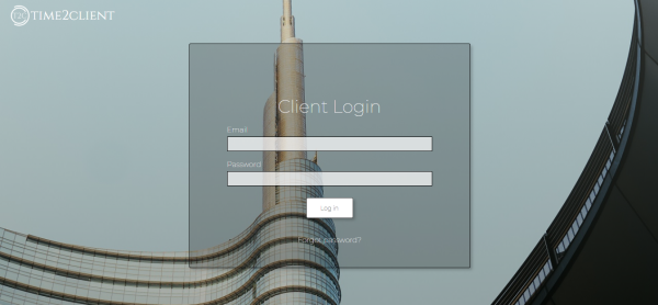 Schermata di login con tema moderno